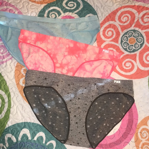 Pink Victoria Secret Small 3 Piece Bikini Pantie Set - Picture 2 of 11